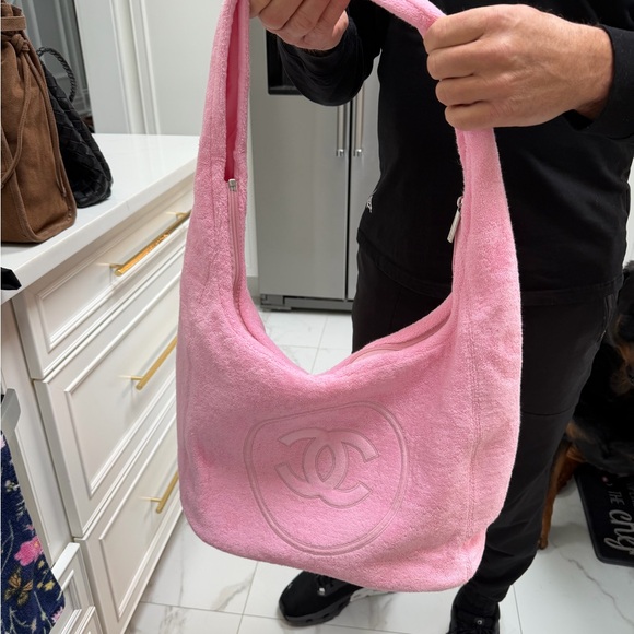 Pink Terrycloth Bag EUC - Picture 7 of 7